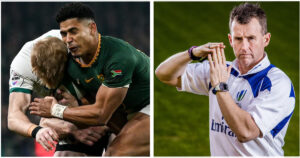 Nigel Owens analysing Sascha yellow card incident from Ireland vs Springboks"