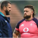 Andrew Porter reacts after Ireland’s scrum struggles against the Springboks