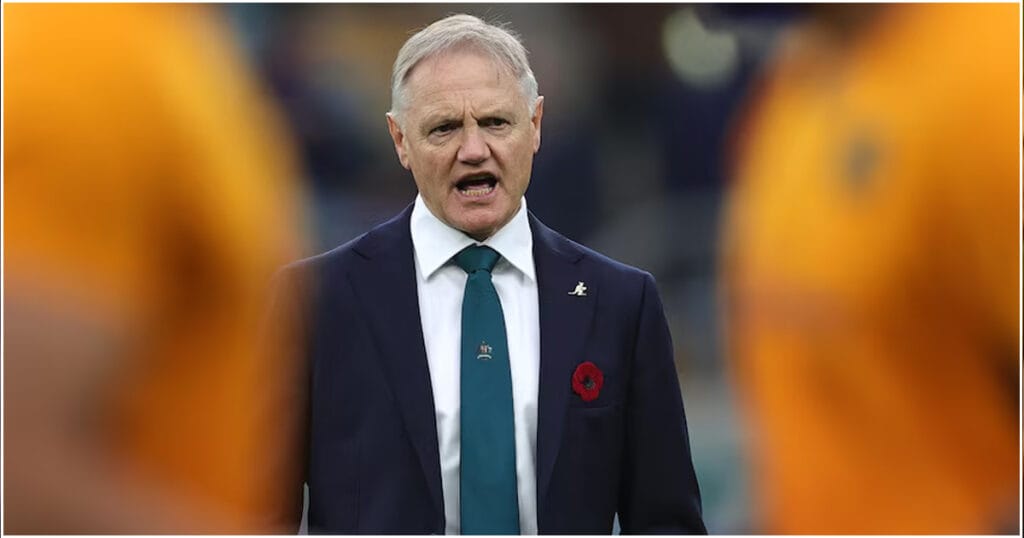 Joe Schmidt during Wallabies training session, symbolising the future direction of Rugby Australia’s coaching strategy