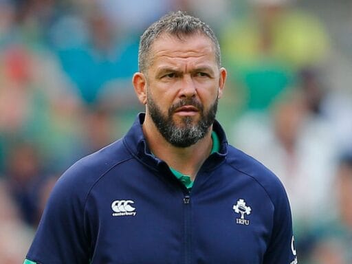 Ireland rugby coach Andy Farrell watching his side during the Autumn Nations Series.