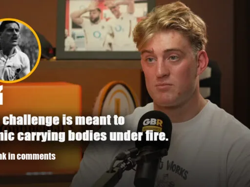 Alex Coles speaks about the Northampton Saints Blakiston Challenge during pre-season training