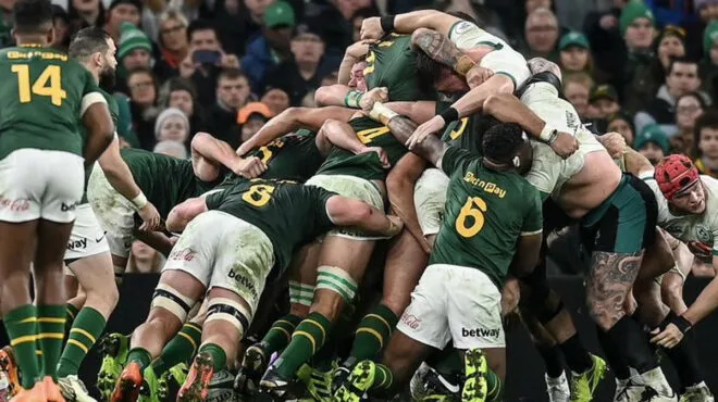 Springboks scrum dominating at Test level as explained by Bismarck du Plessis