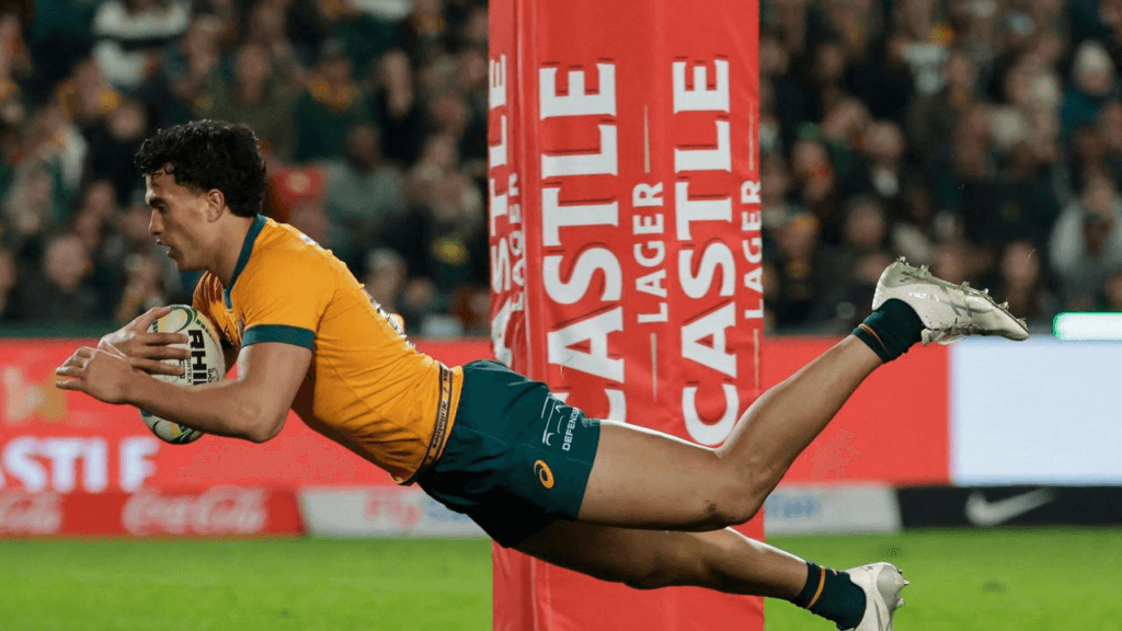 Joseph-Aukuso Suaalii in action, highlighting major performances and analysis from Australia’s 2025 season