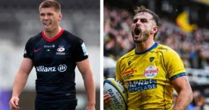 Saracens players preparing for the Saracens vs Clermont Champions Cup match
