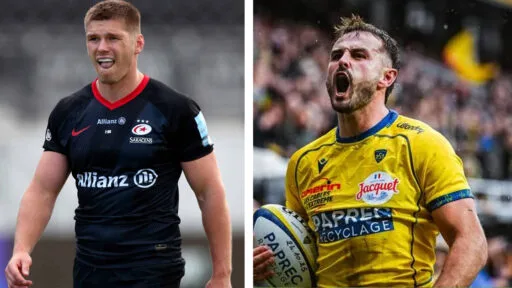 Saracens players preparing for the Saracens vs Clermont Champions Cup match