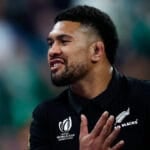 All Blacks captain Ardie Savea acknowledges the crowd after a Test match