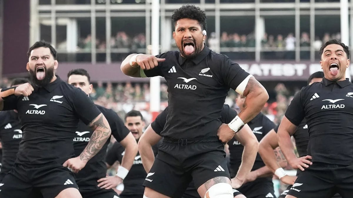 All Blacks vs Springboks at Ellis Park during the first Test of the series