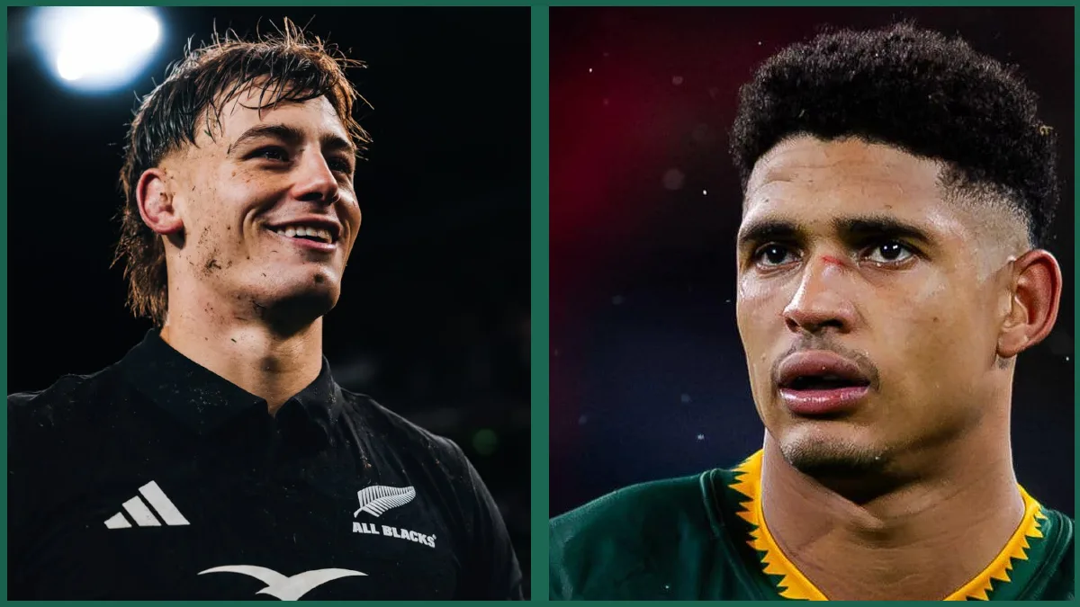 Ruben Love vs Sacha Feinberg-Mngomezulu — All Blacks and Springboks fly-halves ahead of the 2026 Ellis Park Test