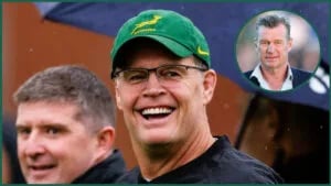 Rassie Erasmus at a Springboks training before the Ellis Park Test against the All Blacks