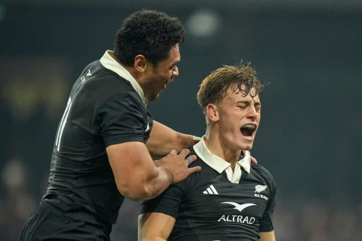 Ruben Love kept the jersey through a Springboks pack. Now he has to keep it from Richie Mo'unga