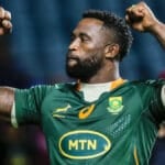 Kolisi in training this week, or Kolisi walking out at Ellis Park pre-series.