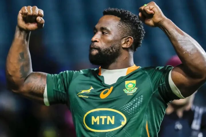 Kolisi in training this week, or Kolisi walking out at Ellis Park pre-series.