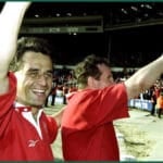 Shane Howarth in the Wales full-back jersey during the 2000 Six Nations