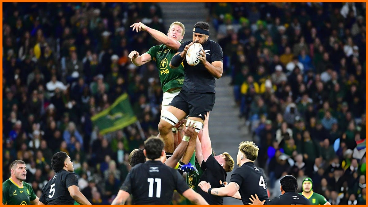 All Blacks key moments in Cape Town: Codie Taylor throwing into a lineout against the Springboks at DHL Stadium in the second Test