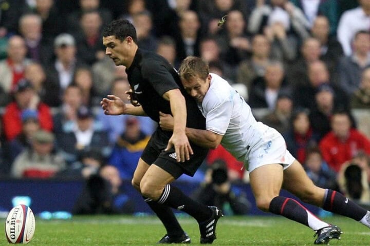 Dan Carter on Wilkinson: he copied the England fly-half's habits in 2003. Eighteen years later he rang him to ask how to stop being a rugby player.