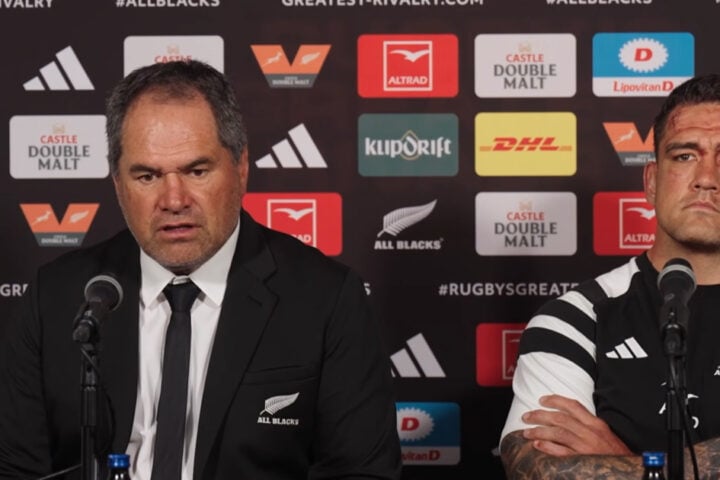 Dave Rennie, New Zealand head coach and codie tylor after baltimore test match vs springboks pressconferance