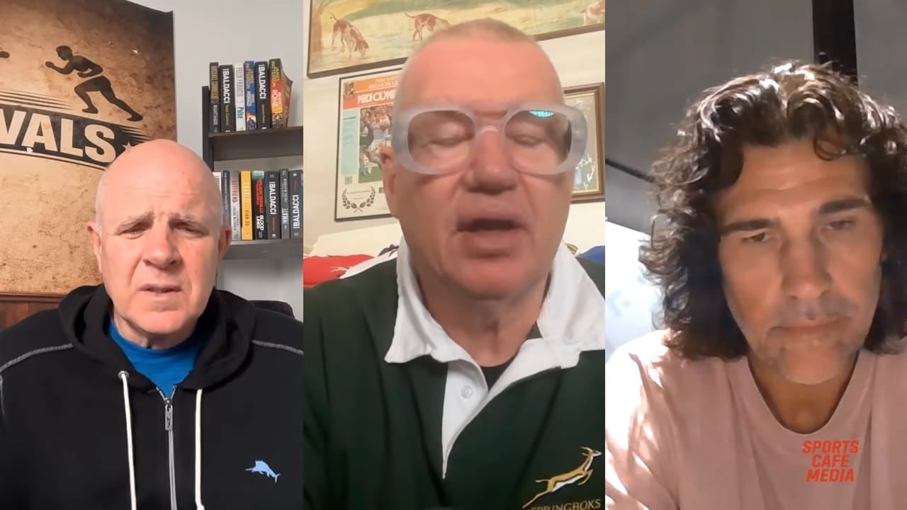 Sir John Kirwan on Rugby Rivals explaining why Ethan Blackadder should play seven for the All Blacks, with Ric Salizzo and Victor Matfield