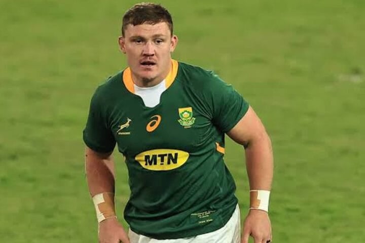Jasper Wiese in the Springboks jersey during a Test against the All Blacks