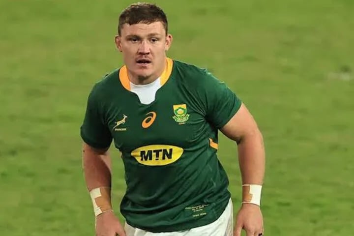 Jasper Wiese in the Springboks jersey during a Test against the All Blacks
