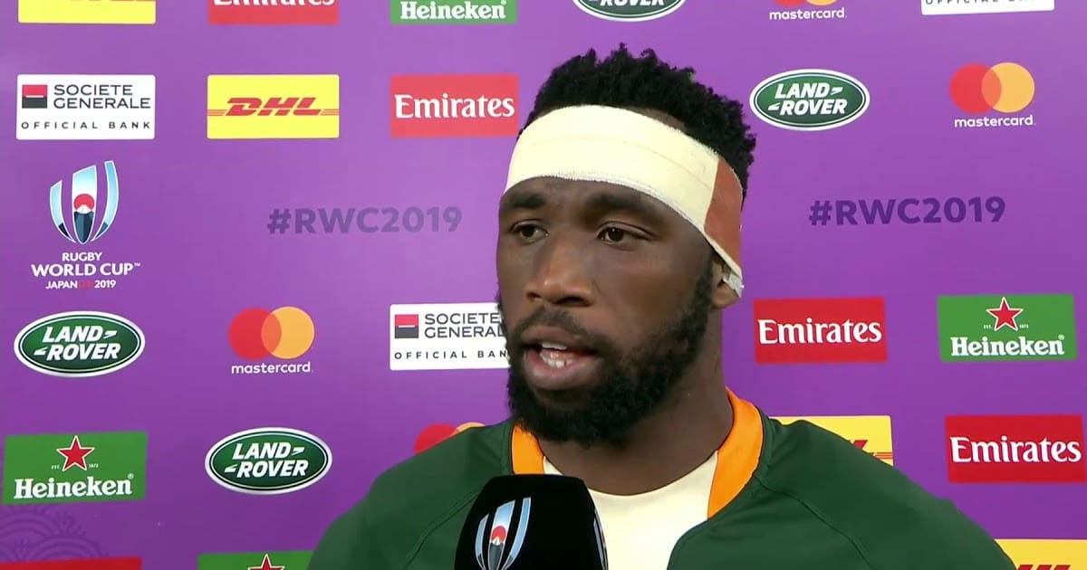 Springboks captain Siya Kolisi in the green jersey during a Test match