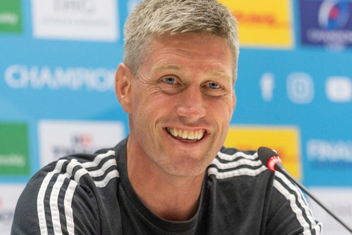 Ronan O'Gara on the touchline at La Rochelle, whose contract now runs to June 2031