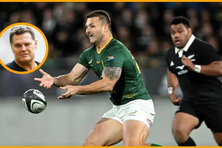 Rassie Erasmus at the Springboks team announcement in Terrigal on Tuesday 22 September, explaining why André Esterhuizen captains against Australia