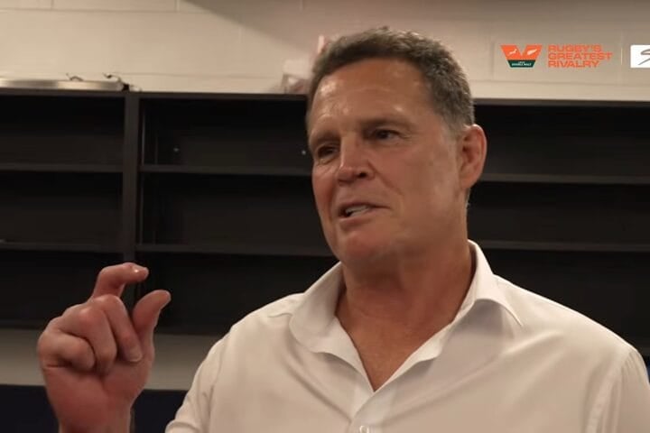 Rassie Erasmus in the Springboks changing room in Baltimore holding his thumb and forefinger a centimetre apart to show the margin over the All Blacks