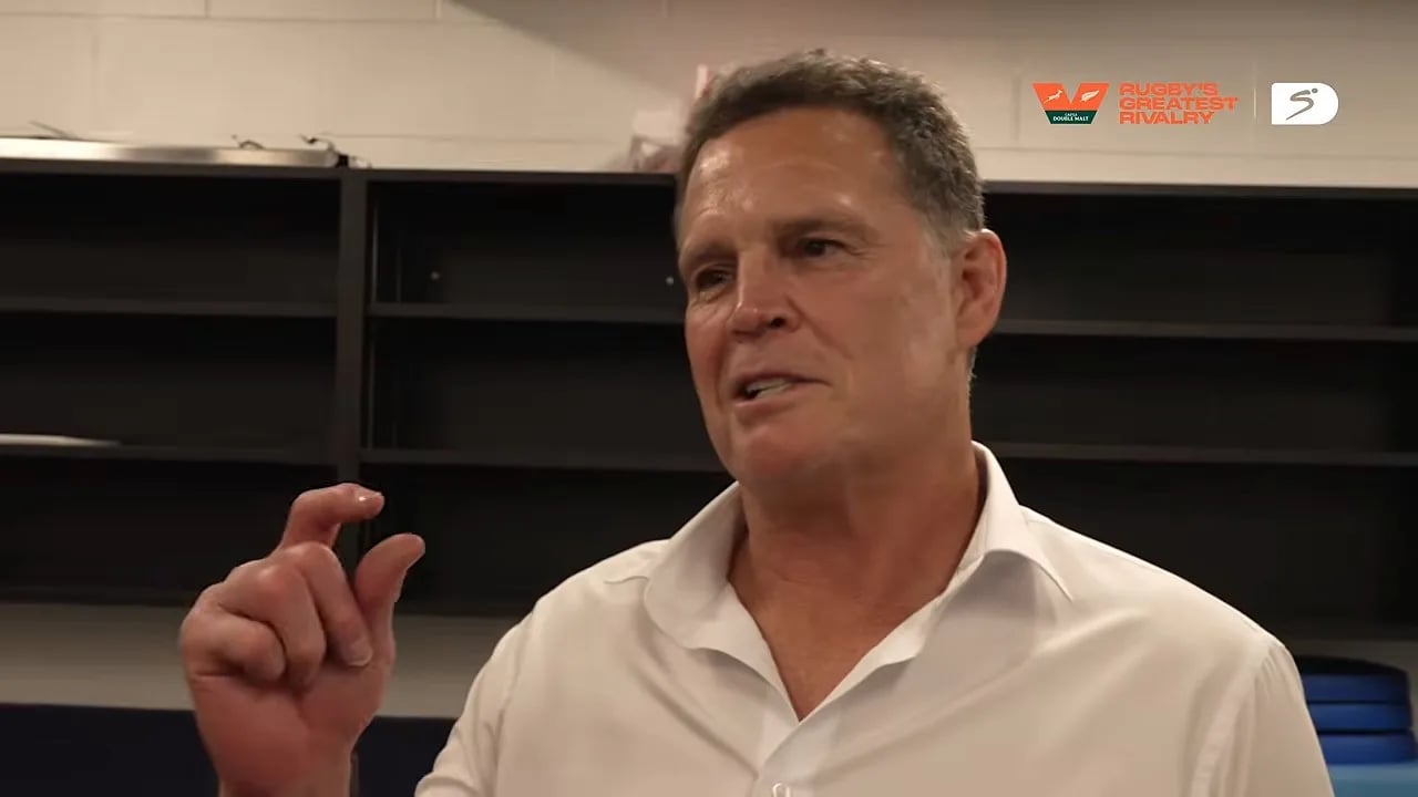 Rassie Erasmus in the Springboks changing room in Baltimore holding his thumb and forefinger a centimetre apart to show the margin over the All Blacks