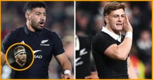 Kieran Read speaking beside Jeremy Paul on The Good, The Bad & Rugby ANZ, the morning after Baltimore, as he names Ruben Love the All Blacks 10