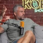 Adam Ashley-Cooper on the KOKO Show couch, hand raised, explaining how a back previews the Springboks defence two days after Baltimore