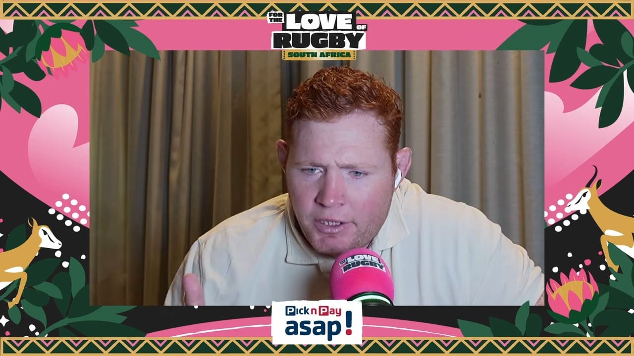 Steven Kitshoff explaining the Springboks game plan on For The Love Of Rugby: South Africa before the Perth Test