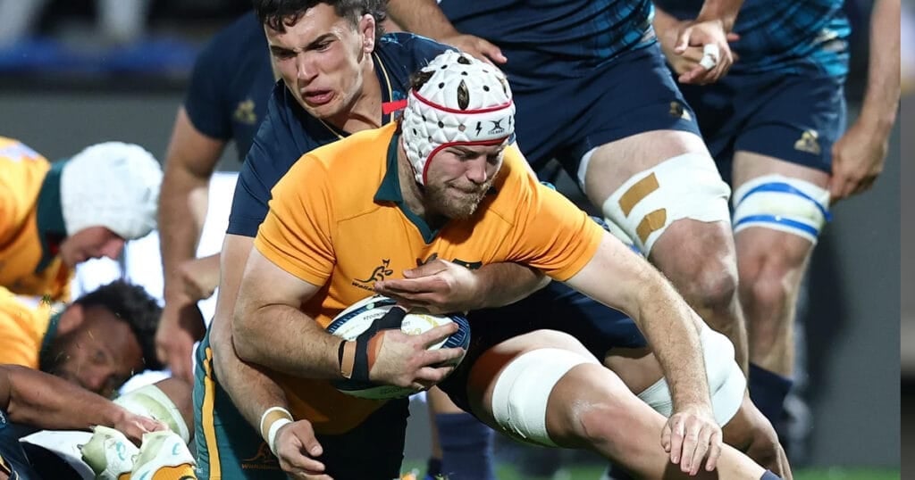 Wallabies players during the 2026 two-Test tour of Argentina