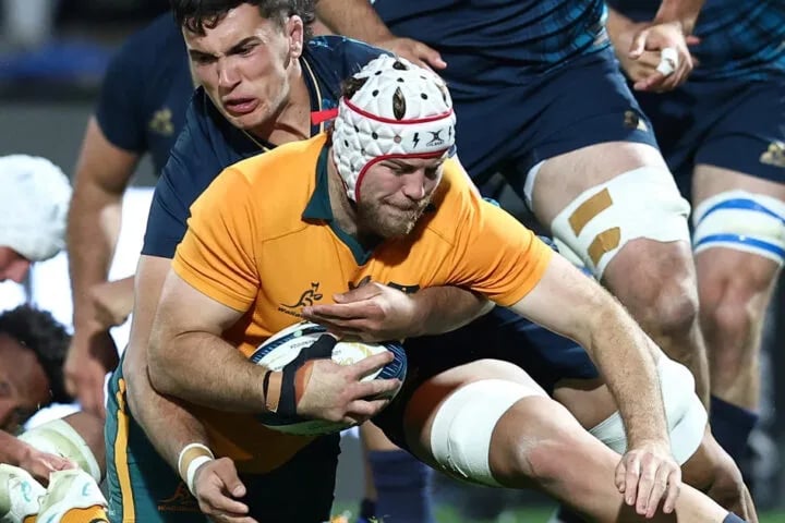 Wallabies players during the 2026 two-Test tour of Argentina