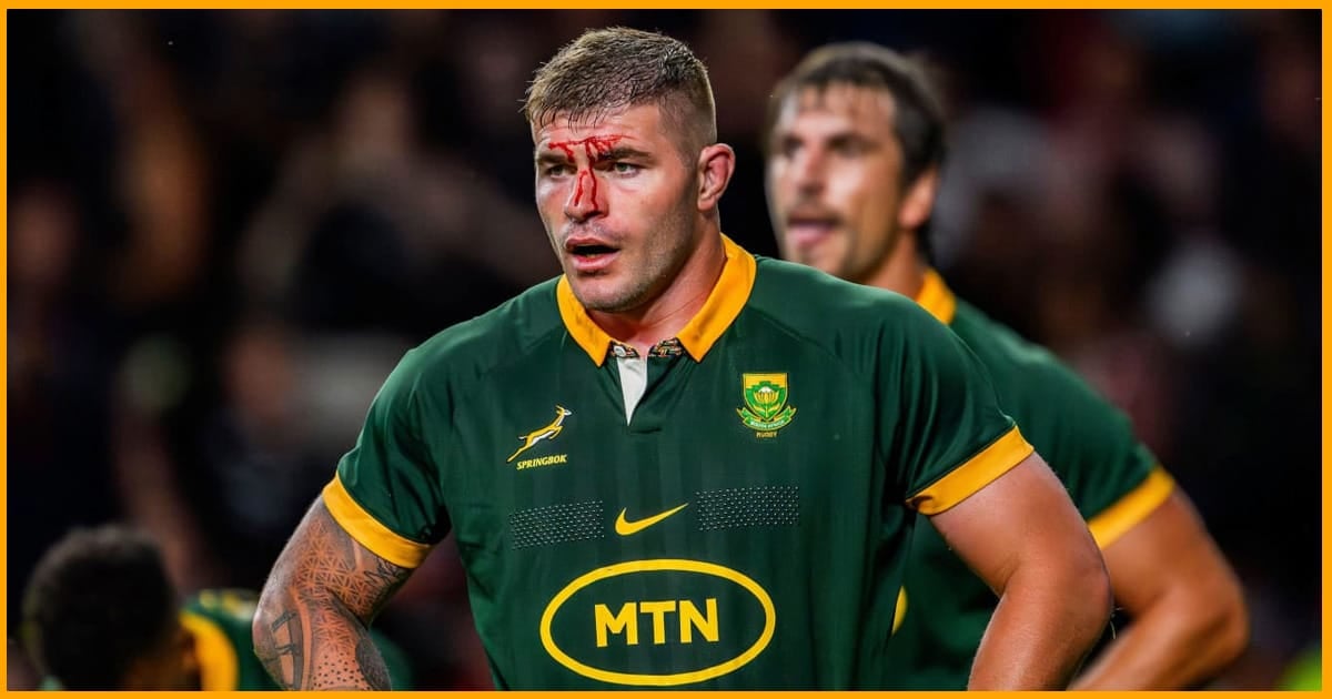 Malcolm Marx scored his 28th Test try in Soweto, fifth on South Africa's all-time list. John Smit, the man whose jersey he took, has eight from 111 caps.