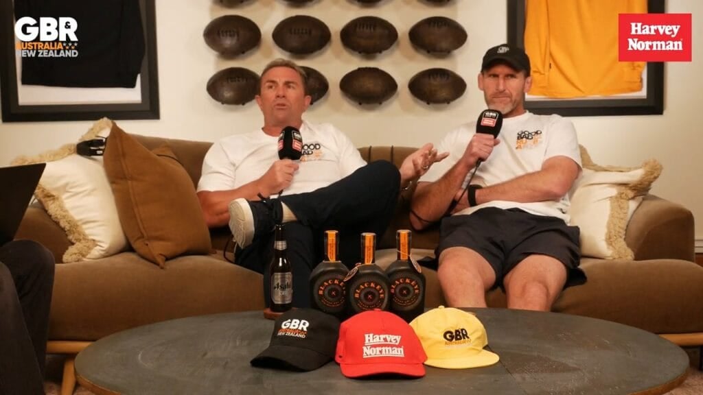 Justin Marshall, former All Blacks halfback, explaining the All Blacks turnover problem beside Kieran Read on The Good, The Bad & Rugby ANZ
